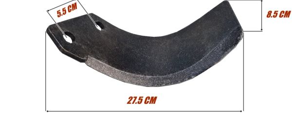Demiray Çelik 7 MM 42 ADET Türkay - Hisarlar - Yüksan - Torunoğlu Uyumlu C Tip Rotovatör Bıçağı