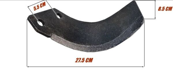 Demiray Çelik 7 MM 54 ADET Türkay - Hisarlar - Yüksan - Torunoğlu Uyumlu C Tip Rotovatör Bıçağı