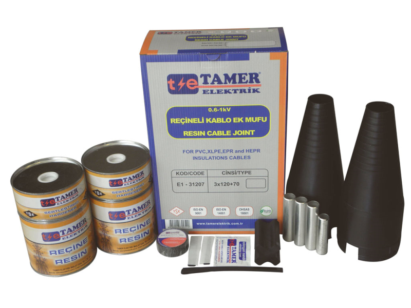 Tamer Elektrik Reçineli Ek Mufu 4x120 mm