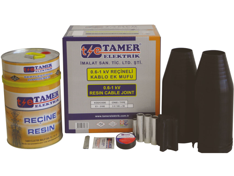 Tamer Elektrik Reçineli Ek Mufu 3x185+95 mm