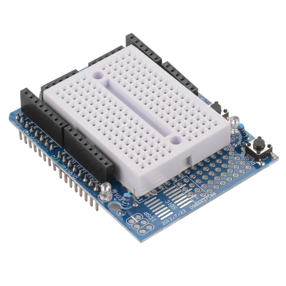 Arduino Uno R3 ProtoShield + Mini Breadboard