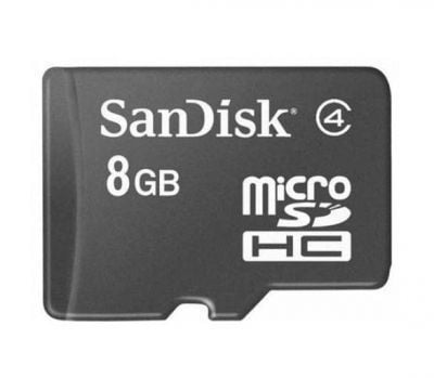 SanDisk 8GB microSDHC Hafıza Kartı Class4 - Kart Adaptörlü