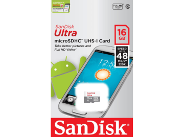 Sandisk 16GB MicroSD 48MB/s Class10 Hafıza Kartı
