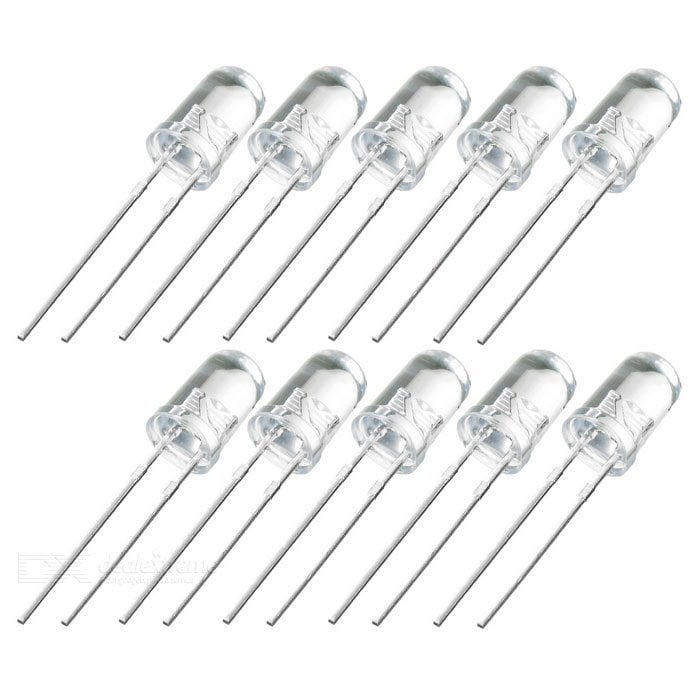 5mm Beyaz Led Paketi - 10 Adet