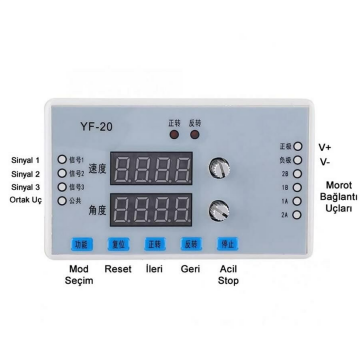 YF-20 Göstergeli Step Motor Hız Kontrol Cihazı 7-30V DC