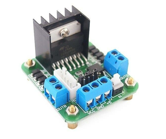 L298 Voltaj Regulatörlü Çift Motor Sürücü Kartı (Yeşil Pcb)