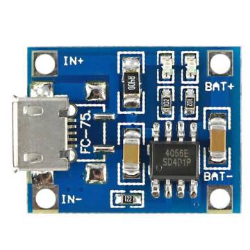 TP4056 3.7V Şarj Aleti - 5V 1A Lithium Battery Charger