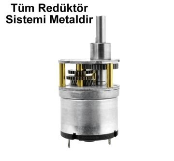 24V 400 Rpm 37mm Redüktörlü Dc Motor