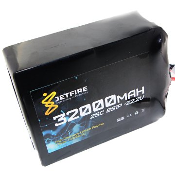 22.2V 32000mAh 25C Lipo Batarya 6S JetFire Pil