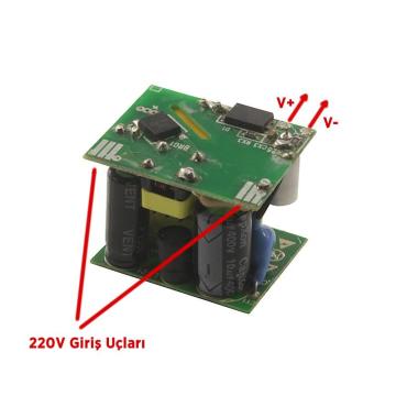 AC 220V - DC 5V 1A Dönüştürücü Adaptör Devresi