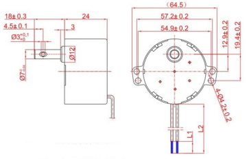 220V 2,5 Rpm AC Senkron Motor