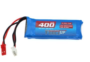 7.4V Lipo Pil 400mAh - Slim