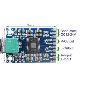 TPA3116D2 2*50W Stereo Dijital Mini Amplifikatör 12-24V DC