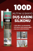 Akfix 100D Duşakabin Silikonu 280 ml Şeffaf