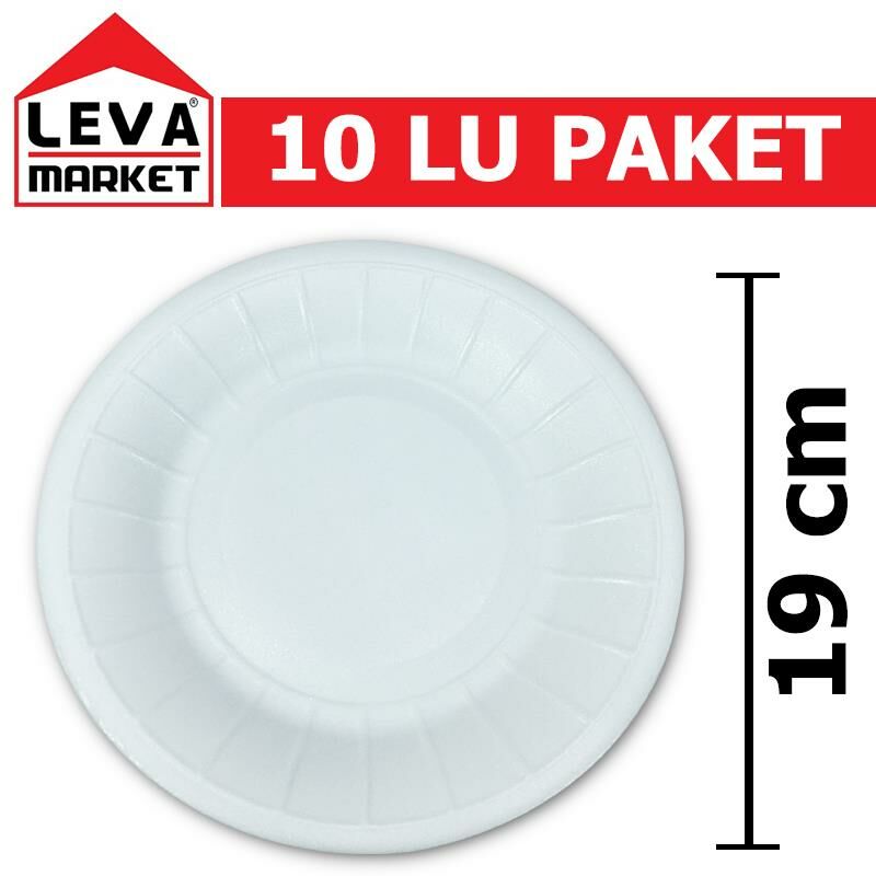 Leva Köpük Tabak 19cm 10'lu Paket