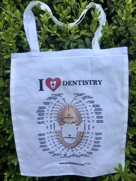 Beyaz - Love Dentistry Bez Çanta