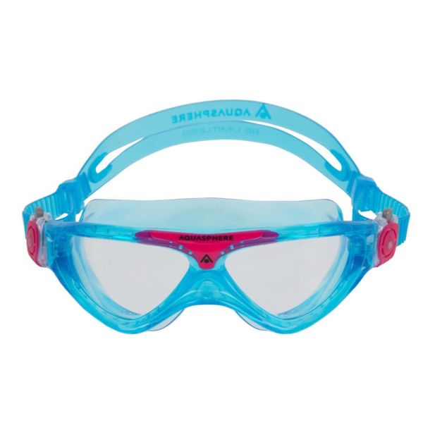 Aquasphere Vista Junior Şeffaf Cam - Turkuaz/Pembe Yüzücü
