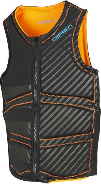 OBRIEN VEST TEAM FRONT ZIP BLACK/ORG