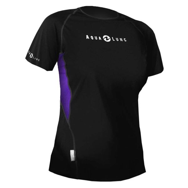 Aqua Lung Rashguard Lf Siyah/Twilight Kısa Kol Kadın