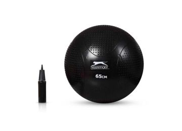 Slazenger 65cm Anti-Burst Gymball Siyah (Pompa Dahil) Pilates Topu
