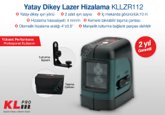 satılık kiralık kale distomat KL PRO KLLZR112 otomatik Profesyonel düz yatay dikey Çapraz Çizgi Lazer Hizalama  Çantalı Şakül terazi