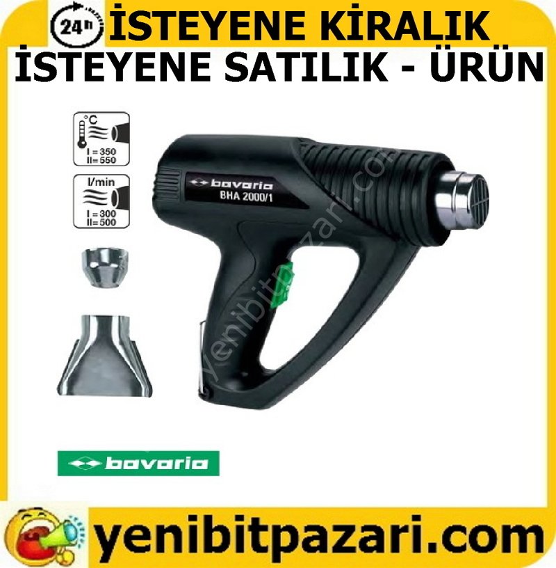 satılık kiralık Bavaria Bha 2000/1 Sıcak Hava Tabancası 2000 watt  500 derece 2 yedek uç lu