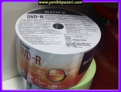 toptan Sony Dvd -R 16X 50'Li Spindle optik medya boş dvd 10 paket toplam 500 adet