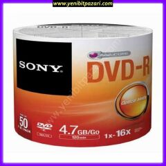 toptan Sony Dvd -R 16X 50'Li Spindle optik medya boş dvd 10 paket toplam 500 adet