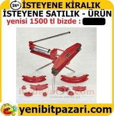 satılık kiralık DEMİR Boru Bükme Makinesi MEKANİK taşınabilir Hidrolik Pres su tesisat maximum 2 inç makinası