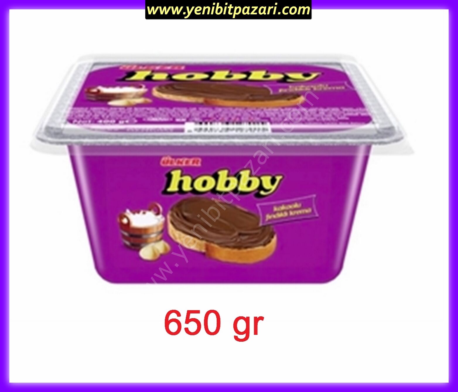 Ülker Hobby Kakaolu Krema 650gr çikolata TETT 20,09,2024 ( sadece 1 adet alabilirsiniz )