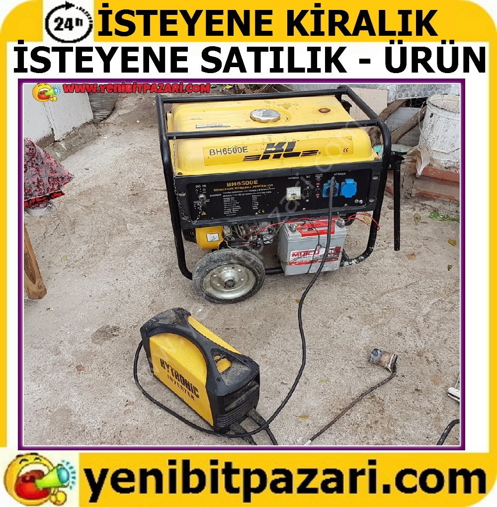 satılık kiralık KL bh6500e jeneratör 13Hp 6.5kVA Benzinli akülü marşlı kaynak çalıştırır