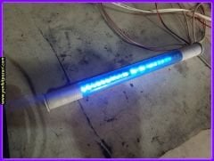 2,el 12v 12 volt mavi boru led pc kasasından çıktı 26cm uzunluk çap 2,5cm sorunsuz çalışıyor