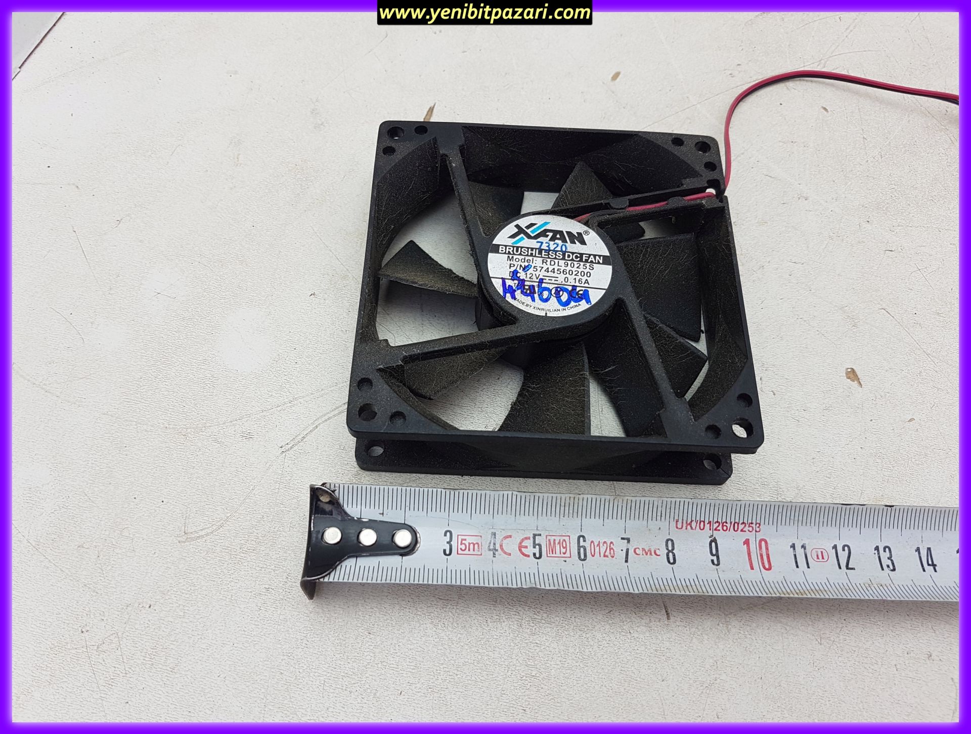 ikinci el fan pc kasa fanı pervane 12V 12 volt 9cm X 9cm kalınlık 2.5cm pc kasadan çıkma 9Cm Kasa Fanı Soğutucu Sessiz