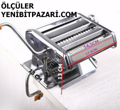 Erişte ve Makarna Yapma Makinesi 150 mm MAKİNASI manuel çevirmeli sıpagetti hamur açma