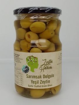 Zeytin Hanım Sarımsak Dolgulu Yeşil Zeytin