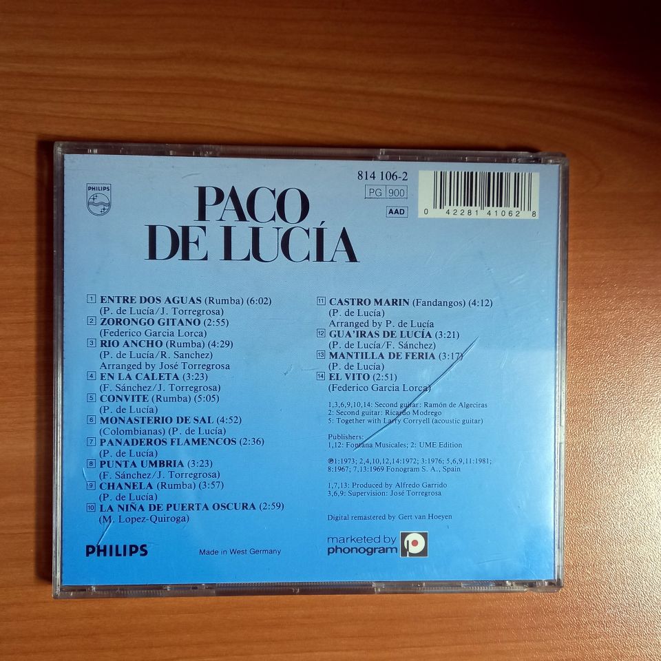 PACO DE LUCÍA – ENTRE DOS AGUAS (1973) - CD 2.EL
