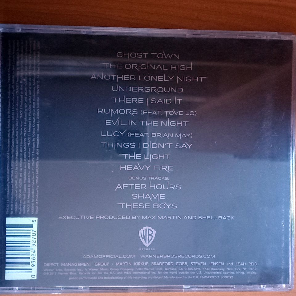 ADAM LAMBERT – THE ORIGINAL HIGH (2015) - CD 2.EL