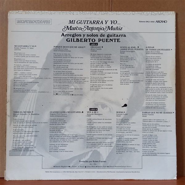 MARCO ANTONIO MUNIZ – MI GUITARRA Y YO (1977) - LP 2.EL PLAK