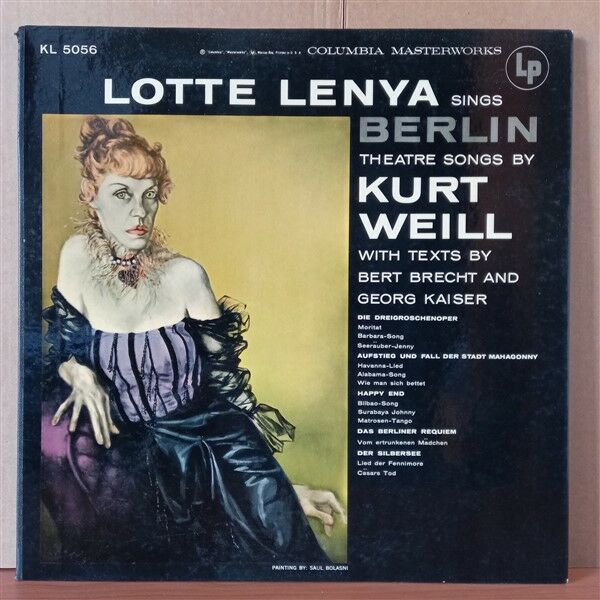 LOTTE LENYA – LOTTE LENYA SINGS BERLIN THEATRE SONGS BY KURT WEILL (1958) - LP 2.EL PLAK