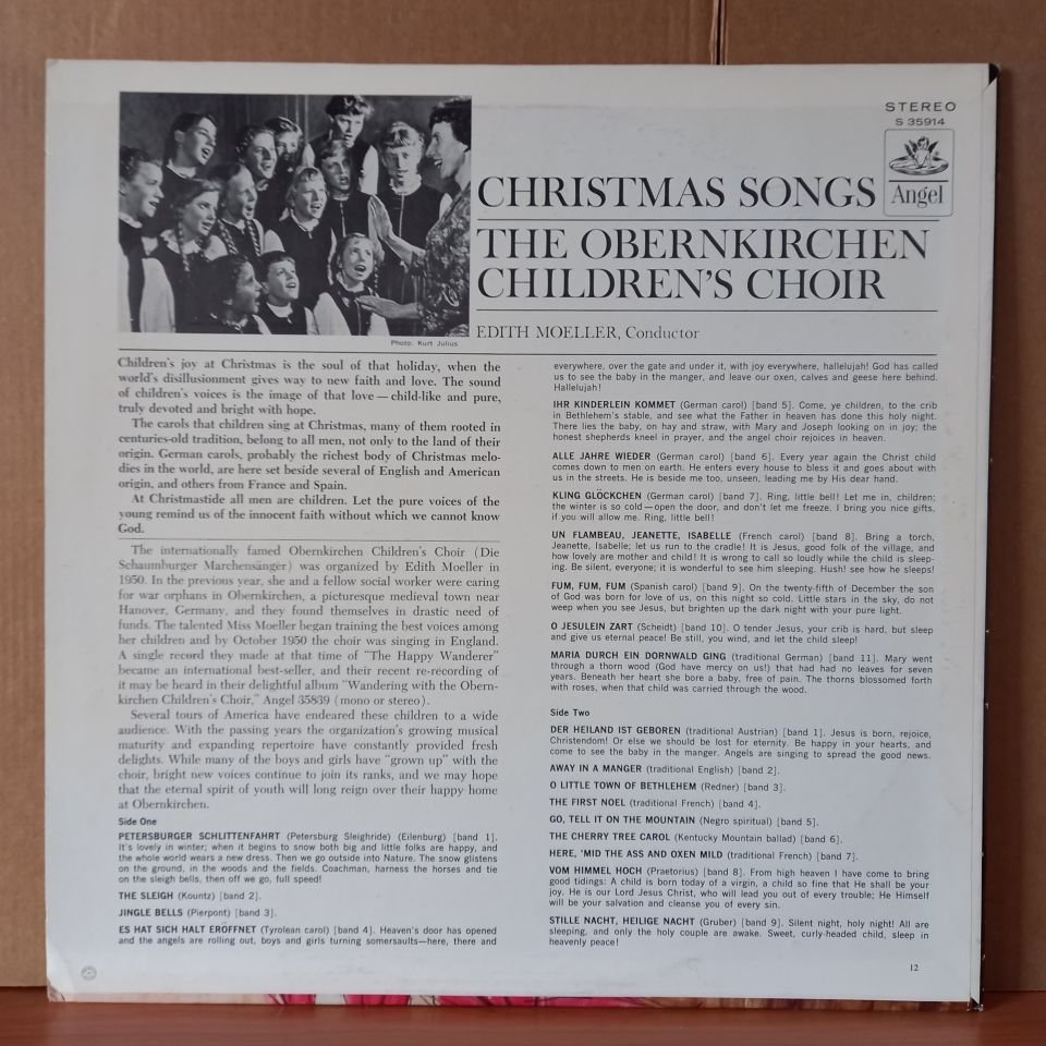 THE OBERNKIRCHEN CHILDREN'S CHOIR – CHRISTMAS SONGS - LP 2.EL PLAK