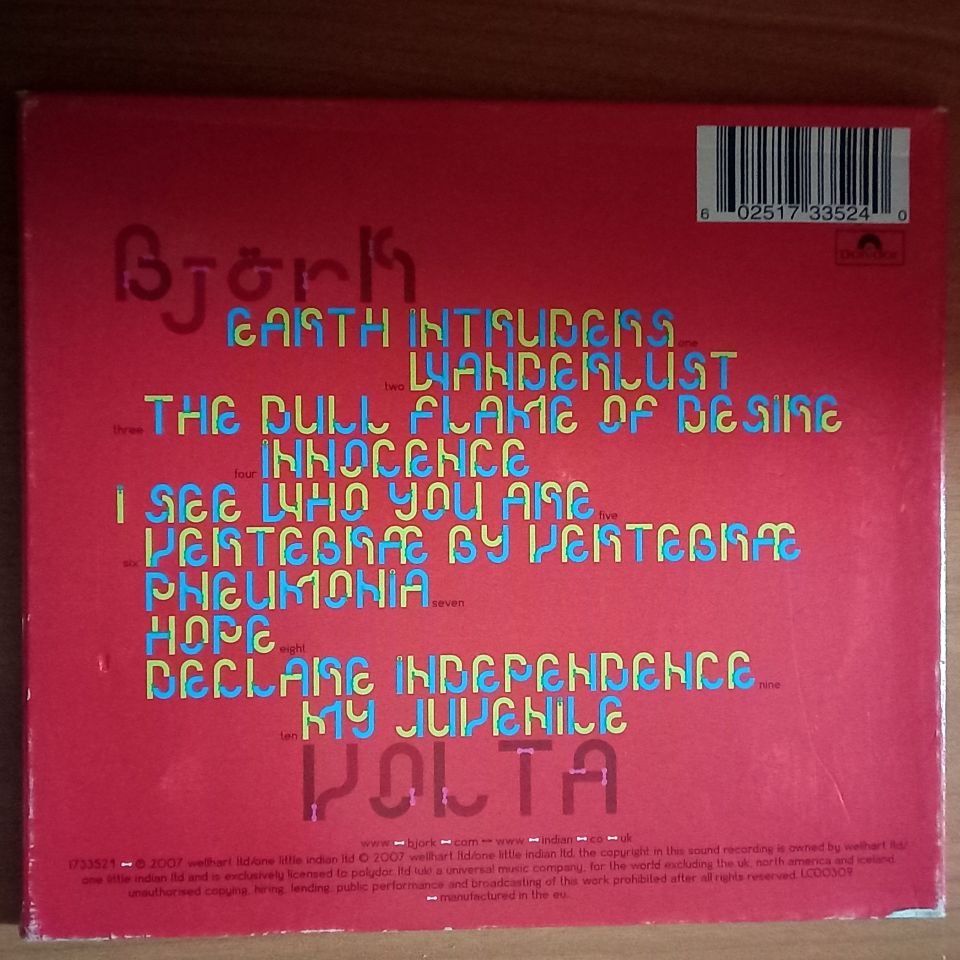 BJÖRK – VOLTA (2007) - CD 2.EL