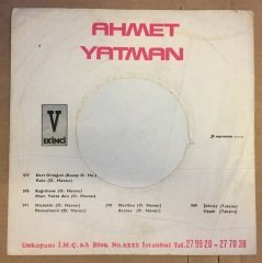 AHMET YATMAN 45LİK KAPAĞI DİKKAT SADECE KAPAKTIR