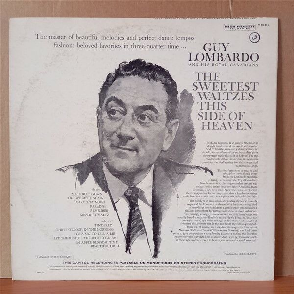 GUY LOMBARDO AND HIS ROYAL CANADIANS – THE SWEETEST WALTZES THIS SIDE OF HEAVEN (1960) - LP 2.EL PLAK