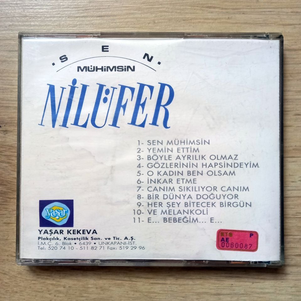 NİLÜFER – SEN MÜHİMSİN (1990) - CD 2.EL