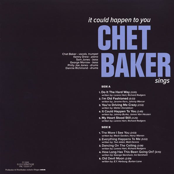 CHET BAKER - IT COULD HAPPEN TO YOU (1958) - LP 180GR 2012 EDITION SIFIR PLAK