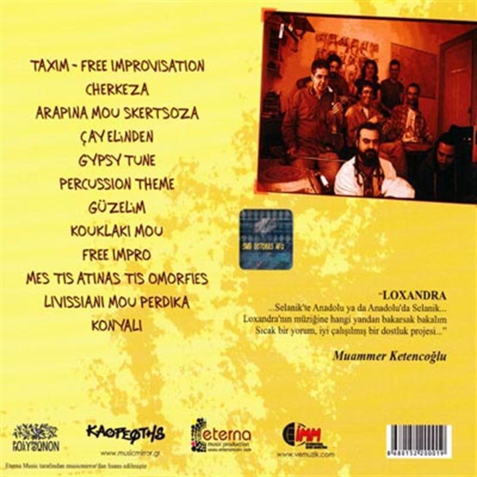 LOXANDRA - ALMOST LIKE IN THE PAST (2006) - CD BALKAN ANATOLIA  GREEK ETNİK AMBALAJINDA SIFIR