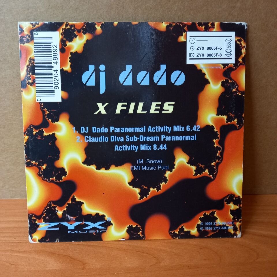 DJ DADO - X FILES (1996) - CD SINGLE 2.EL