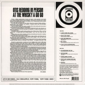 OTIS REDDING – IN PERSON AT THE WHISKY A GO GO (1968) LP SIFIR PLAK