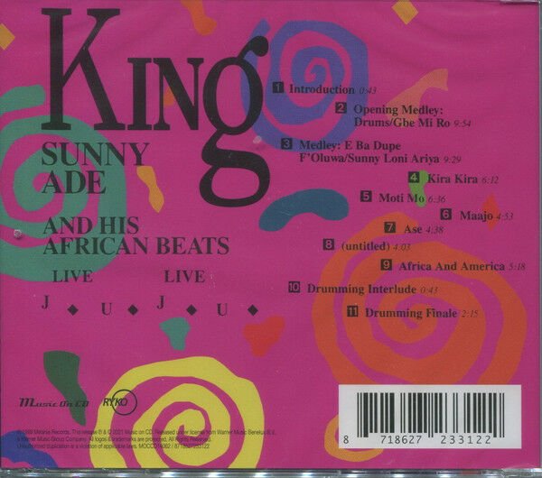 KING SUNNY ADE AND HIS AFRICAN BEATS – LIVE LIVE JUJU (1988) - CD SIFIR