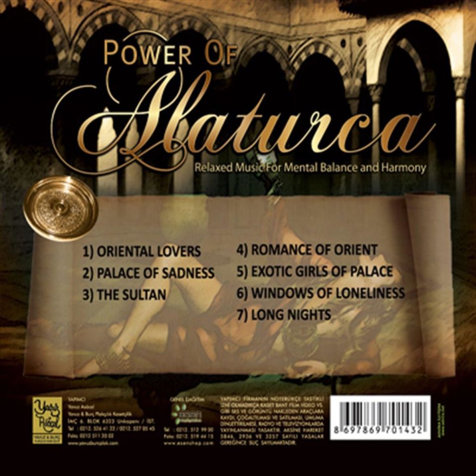 POWER OF ALATURCA - ENSTRUMANTAL ALATURKA LOUNGE CHILL OUT - CD AMBALAJINDA SIFIR